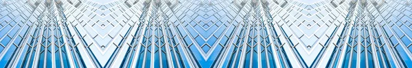 Onderzijde Panoramisch Perspectief Uitzicht Staal Blauw Glas Hoogbouw Wolkenkrabbers Business — Stockfoto