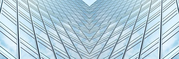 Панорамный Вид Высотные Небоскребы Стального Синего Стекла Бизнес Концепция Успешной — стоковое фото