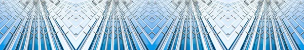 Underside Panoramic Perspective View Steel Blue Glass High Rise Building — Stock Photo, Image