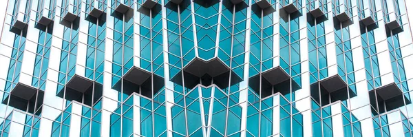 Αρχιτεκτονική Λεπτομέρειες Modern Building Glass Πρόσοψη Επιχειρήσεις Φόντο — Φωτογραφία Αρχείου