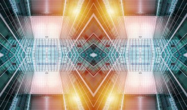 Tayvan, Taipei 'deki gökdelenlerin alçak açılı görüntüsü