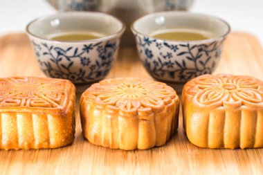 Sonbahar Festivali için lezzetli ay pastası.