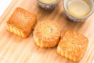 Sonbahar Festivali için lezzetli ay pastası.