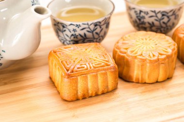 Sonbahar Festivali için lezzetli ay pastası.