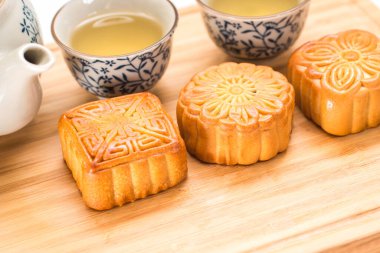 Sonbahar Festivali için lezzetli ay pastası.