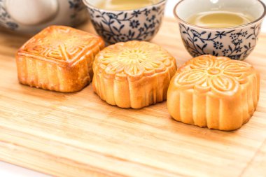 Sonbahar Festivali için lezzetli ay pastası.