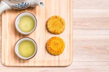 Sonbahar Festivali için lezzetli ay pastası.