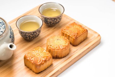 Sonbahar Festivali için lezzetli ay pastası.