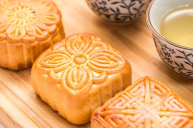 Sonbahar Festivali için lezzetli ay pastası.