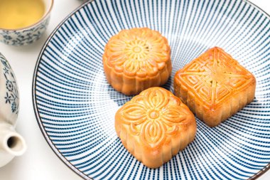 Sonbahar Festivali için lezzetli ay pastası.