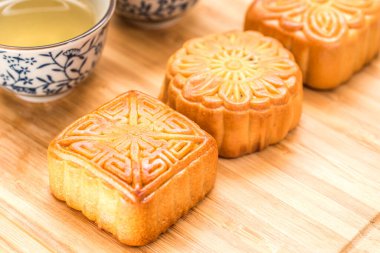 Sonbahar Festivali için lezzetli ay pastası.