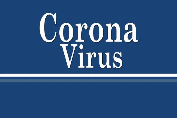 Teks Coronavirus Prasasti Covid Dengan Latar Belakang Biru Epidemi 2020 — Stok Foto