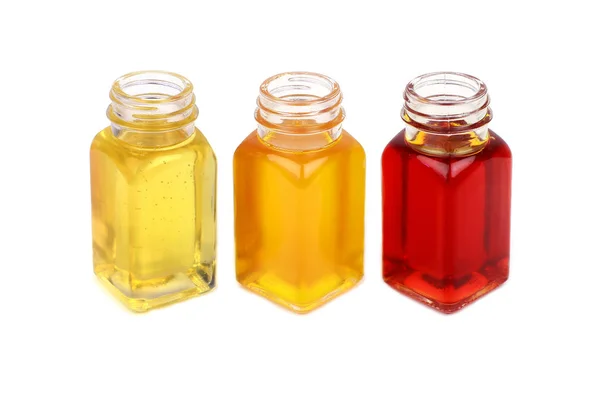 Aceite de ricino, aceite de rosa mosqueta y aceite de mostaza - bueno para la salud —  Fotos de Stock