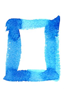 Boyanmış turkuaz suluboya suluboya çerçeve