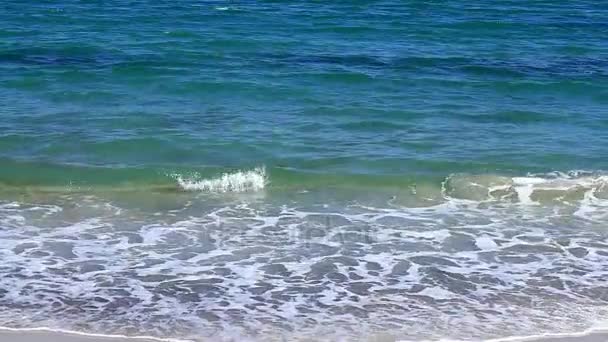 Belles vagues de mer avec mousse blanche — Video