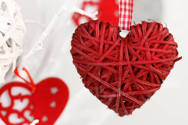 Heart handmade decoration for Valentine's Day — Stock Photo, Image