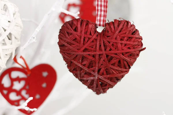 Handmade decoration for Valentine's Day close-up — Stock Photo, Image