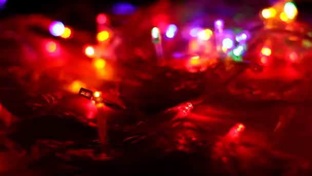 Guirlande clignotante de Noël. Lumière du Nouvel An 