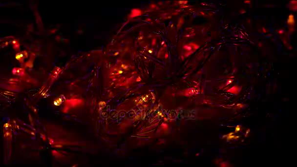 Ghirlanda Natalizia Multicolore Cornice Completa — Video Stock
