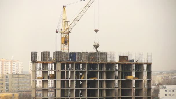 Construcción Del Edificio Gran Altura Lapso Tiempo — Vídeo de stock