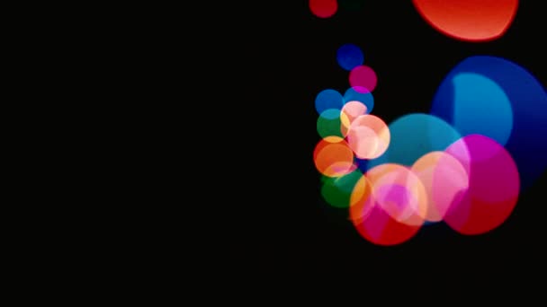 Światła Świąteczne Elektryczne Girlandy Świąteczne Kolorowe Światła Tłami Tapety Ciemnym — Wideo stockowe