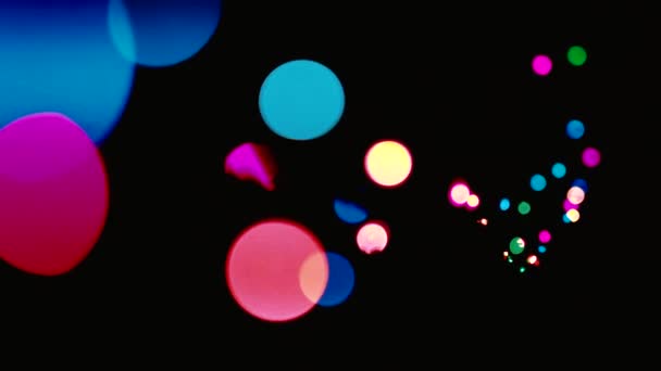Julbelysning Elektriska Semester Girlanger Flerfärgade Lampor Med Bakgrundsbilder För Tapeter — Stockvideo