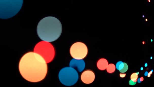 Lumières de Noël, guirlandes de vacances électriques, lumières multicolores avec des fonds d'écran pour le papier peint sur fond sombre .