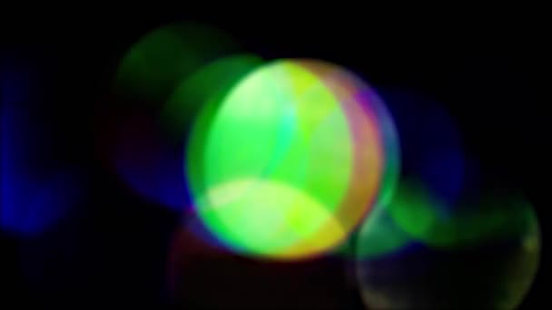 Light Transmits Bokeh Sparkling Flickering Lights Soft Colorful Light Leak — ストック動画