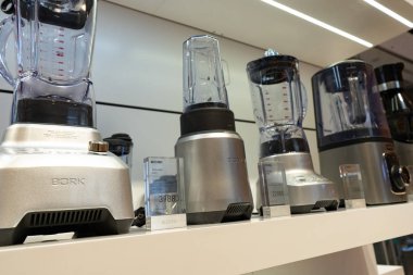 Chelyabinsk Bölgesi, Rusya - Ağustos 2019. Bork 'tan gelen ürünler.