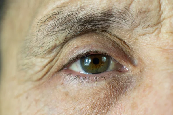 Closeup old man eye