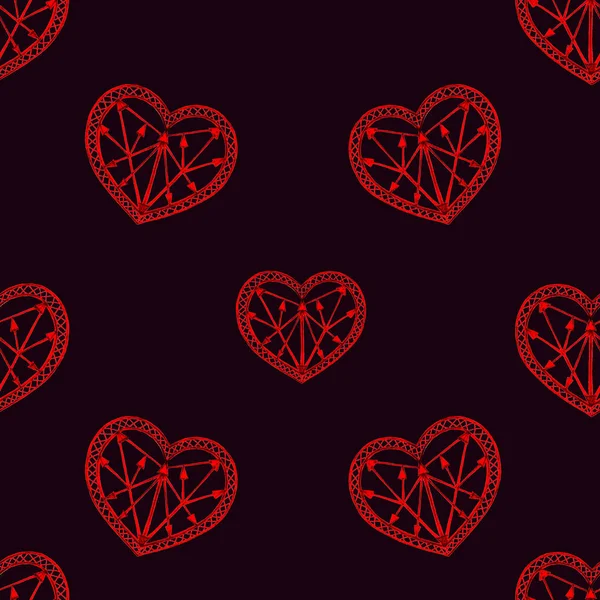 Graphic Stylized Pattern Hearts — Stock Photo, Image