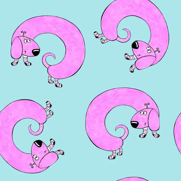 Bir dachshund köpeği ile ayarlanmış.