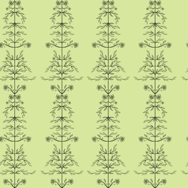 Çiçek elementli grafik desen