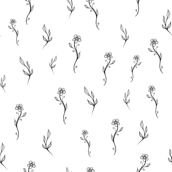 graphic pattern with floral elements