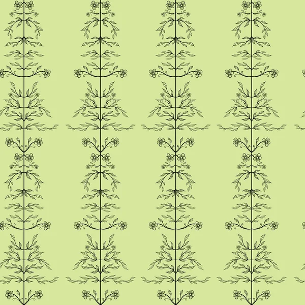 Grafisch Patroon Met Bloemenelementen — Stockfoto