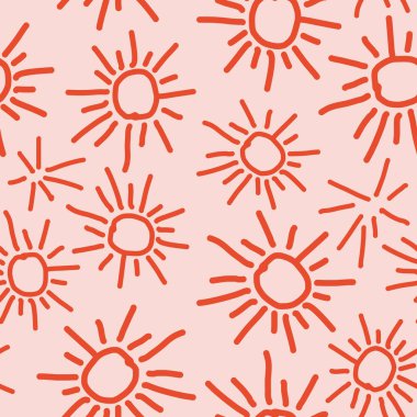 Şekil verilmiş ilkel güneşli grafik desen