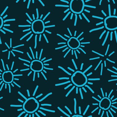 Şekil verilmiş ilkel güneşli grafik desen