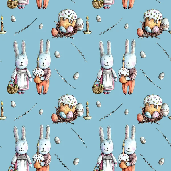 Graficzny Wielobarwny Zestaw Wielkanocny Plakatami Wzorami — Zdjęcie stockowe