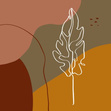 Modern Soyut Şekiller ve Bitkiler Terrae Modern Geometrik Doku Posteri Terracotta Çiçek Ressamlığı Renk Soyutlaması Çağdaş Yakılmış Turuncu Vektör ResimleriComment