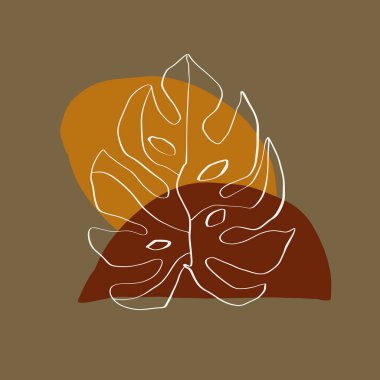 Modern Soyut Şekiller ve Bitkiler Terrae Modern Geometrik Doku Posteri Terracotta Çiçek Ressamlığı Renk Soyutlaması Çağdaş Yakılmış Turuncu Vektör ResimleriComment