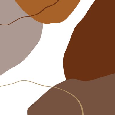 Modern Soyut Şekiller ve Bitkiler Terrae Modern Geometrik Doku Posteri Terracotta Çiçek Ressamlığı Renk Soyutlaması Çağdaş Yakılmış Turuncu Vektör ResimleriComment