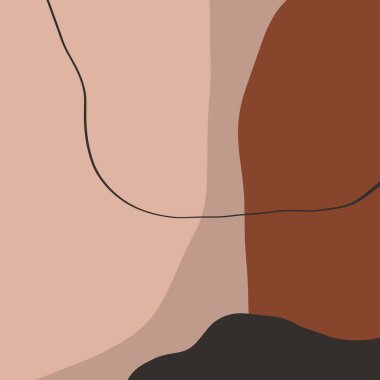 Modern Soyut Şekiller ve Bitkiler Terrae Modern Geometrik Doku Posteri Terracotta Çiçek Ressamlığı Renk Soyutlaması Çağdaş Yakılmış Turuncu Vektör ResimleriComment