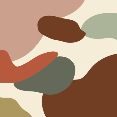 Terracotta Pas Sanat Yazısı Soyut Modern Dijital Boyama Moda İskandinav Tarzı Renk Soyutlaması Posteri Yanmış Portakal Vektörü ResimleriName