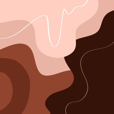 Terracotta Art Print Abstract Modern Dijital Resim Moda İskandinav Stili Renk Soyutlama Poster Çağdaş Baskı Yanık Turuncu Vektör İllüstrasyon