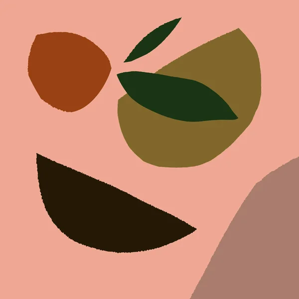 Αφηρημένη Terracotta Αφίσα Τοίχου Τέχνης Διάνυσμα Mid Century Σχήματα Διακοσμητική Υφή Ιστορικό Διάταξη Δημιουργική Παγκόσμια Αισθητική Floral Card Social Media Post Packaging Design Camel Colors — Διανυσματικό Αρχείο