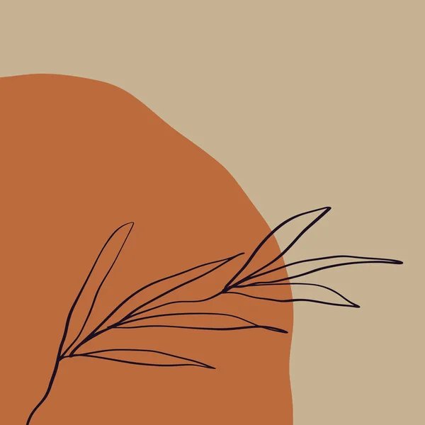 Absztrakt Terrakotta poszter Falikar vektor Középszázadi formák Dekoratív textúra Háttér Elrendezés Kreatív univerzális esztétikai Floral Card Közösségi Média Csomagolás Design Teve Színek — Stock Vector