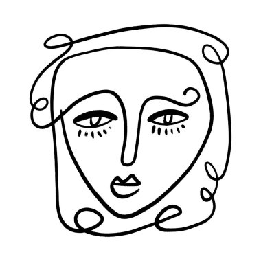 Soyut Moda Sanatsal Resmedilmiş İnsanların Resmedilmiş Resmedilmiş Resimleri Silueti Yüze Bir Satır Soyut Çizim Modern Estetik Yazdırma Minimalizmi İç Konferans El Çizimi Çizimi Sanat Devamlılığı Stili ve