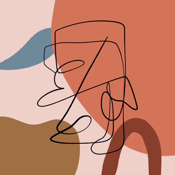 Современное абстрактное искусство Скандинавский стиль Терракотовая палитра Фон ручной работы Графический Терраццо Элементы Плакат Печать Северный дизайн для интерьера и других. Векторный клипарт EPS
