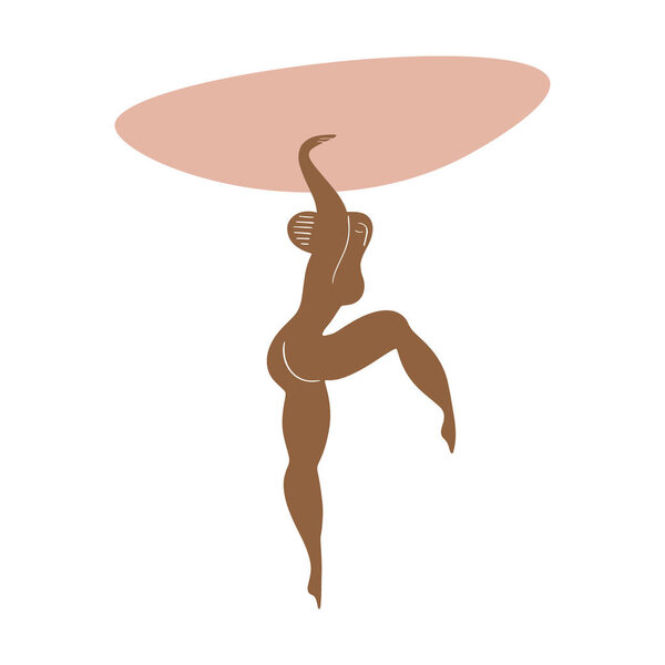 Матисс вдохновил женщину на искусство. Девушка с серфинга. Современный абстрактный вырез формирует коллаж. Хорошо подходит для дизайна летних вечеринок, брендинга, упаковки или текстиля. Векторная иллюстрация
.