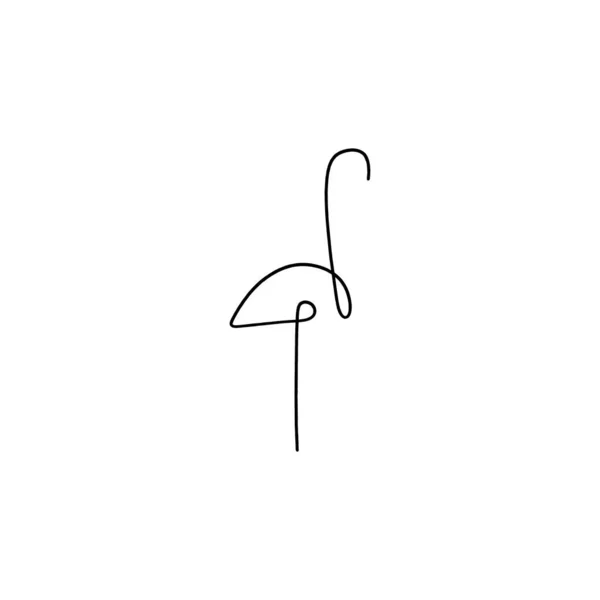 Minimalistische One Line Continuous Flat Summer Symbol Oder Icon Art — Stockvektor